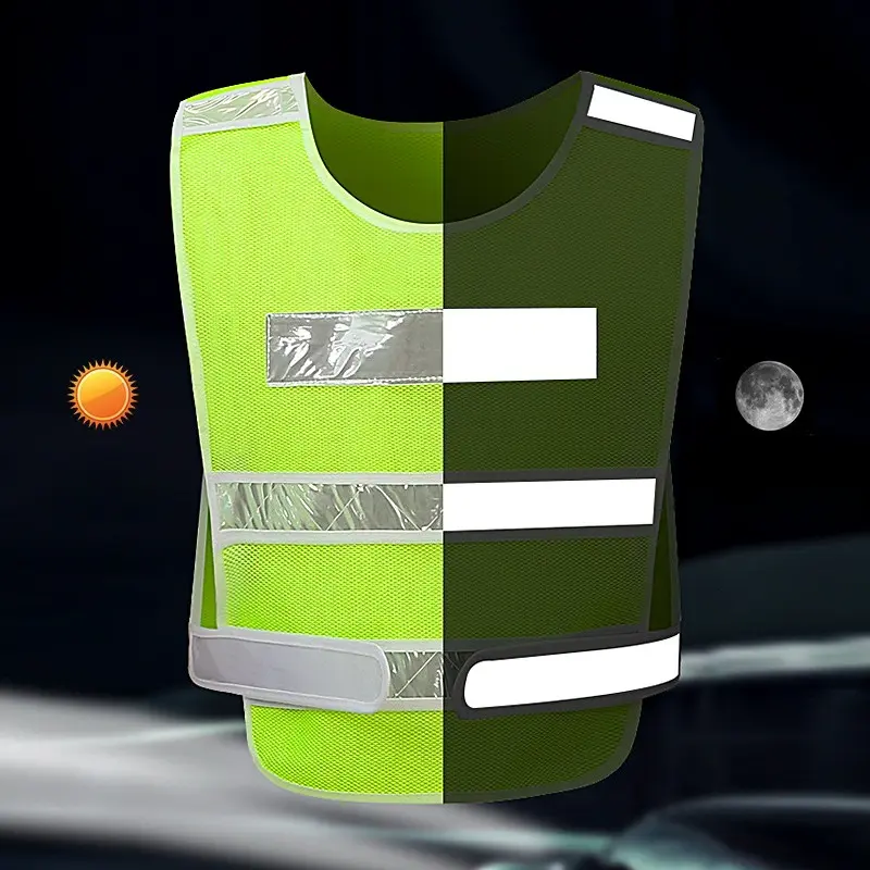Adjustable Reflective Safety Vests High Reflective Visibility Vest Reflective Security Vests Outdoor for Running Cycling Sports