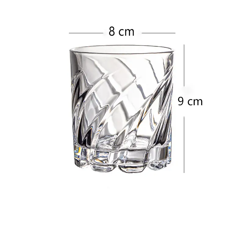 260ml/285ml Trendy Whiskey Glass Elegant Thickened Foreign Wine Glass Beer Cup Creative Transparent Cocktail Glass Bar Drinkware