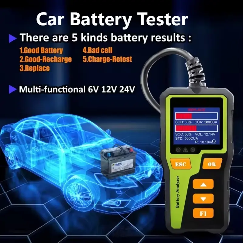 Automotive Fault Diagnosis Device Car Battery Scanner Car Battery Tester Battery System Detection Battery Analyzer Repair Tools