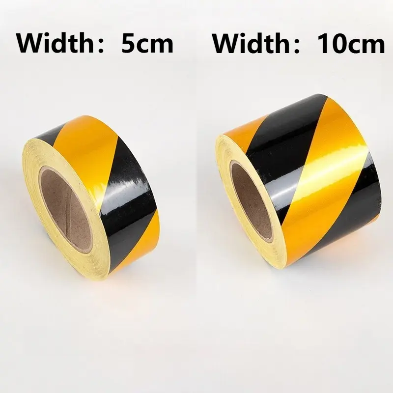 5cm/10cm Width Reflective Tape Reflective Waterproof Tape Self-Adhesive Safety Warning Sticker for Truck Ground Safety Stickers