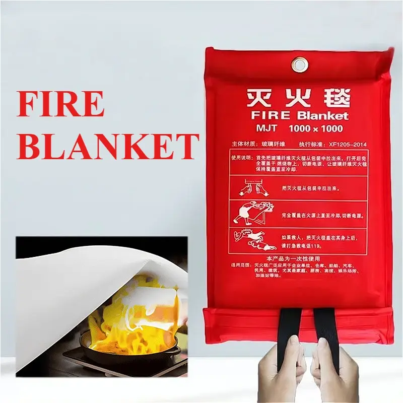 Fire Blanket Flame Retardant Blanket Emergency Escape Blanket Flame Retardant Suppression Blanket Kitchen Safety Survival Cover