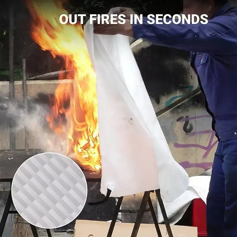 Fire Blanket Flame Retardant Blanket Emergency Escape Blanket Flame Retardant Suppression Blanket Kitchen Safety Survival Cover