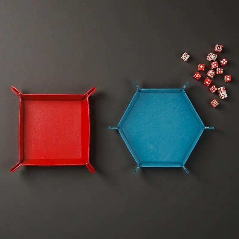 Dice Tray Game Dice Plate Foldable Dice Tray Household Storage Box Dice Box Board Game Dice Disc Accessories Key Storage Tray