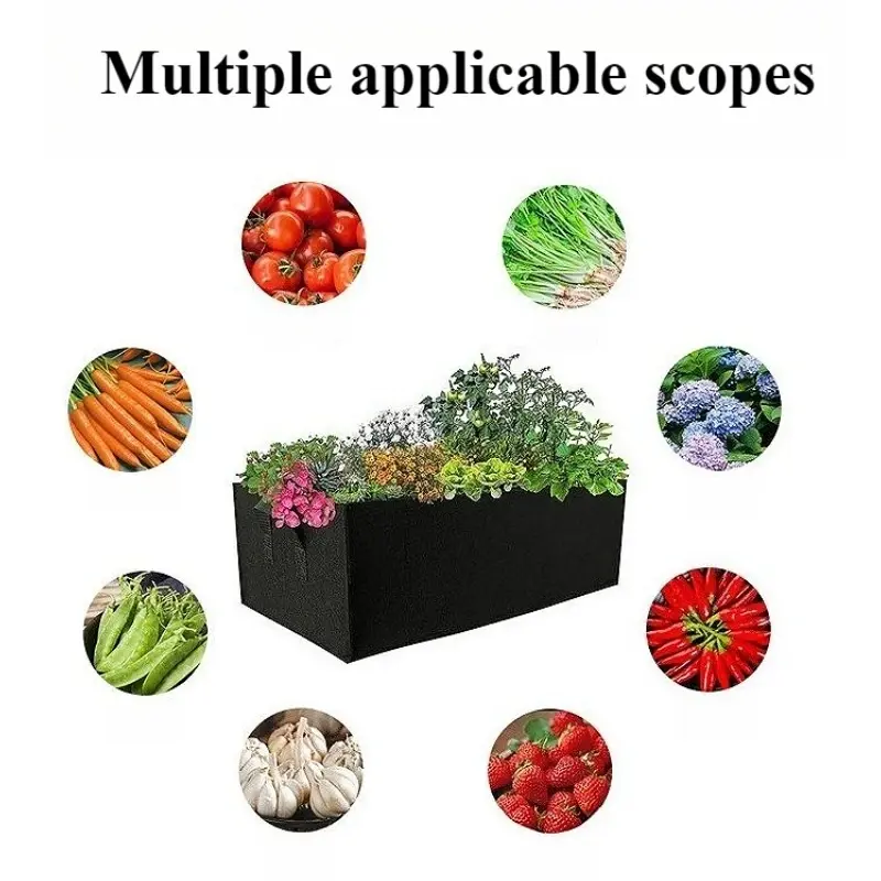 Garden Planting Bags Grow Bags with Handles Multi-size Felt Grow Bag Rectangle Planting Nursery Pot Vegetable Potato Planting