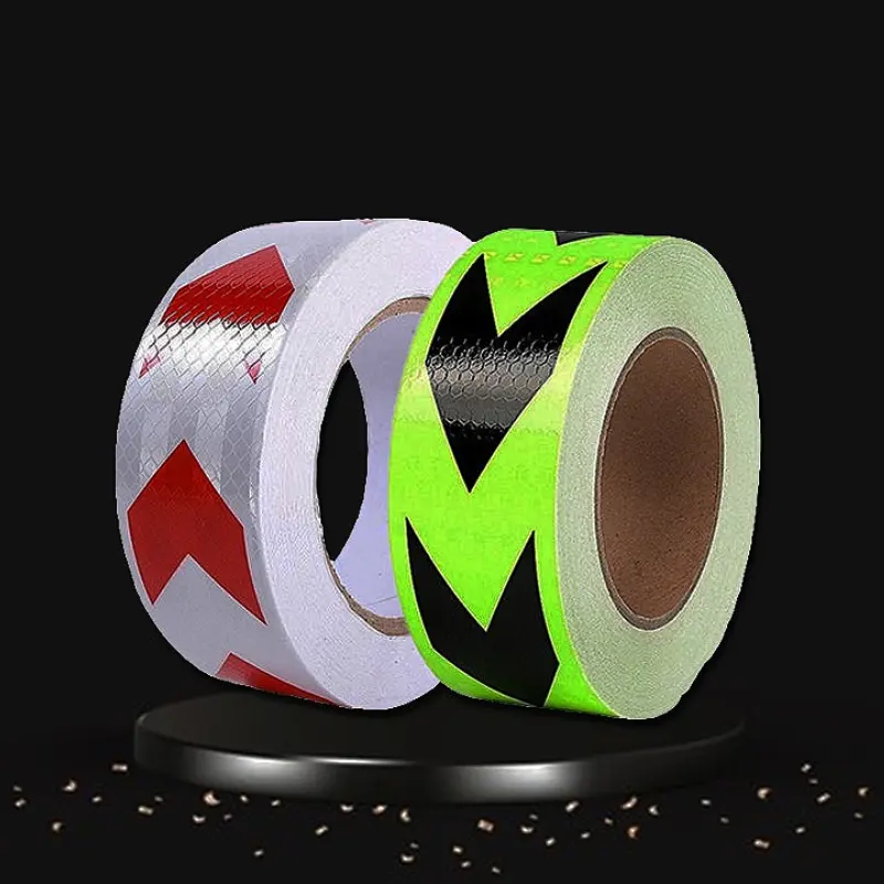 Car Reflective Tape Auto Safety Warning Sticker Reflector Protective Tape Strip Film for Trucks Motorcycle Reflective Material