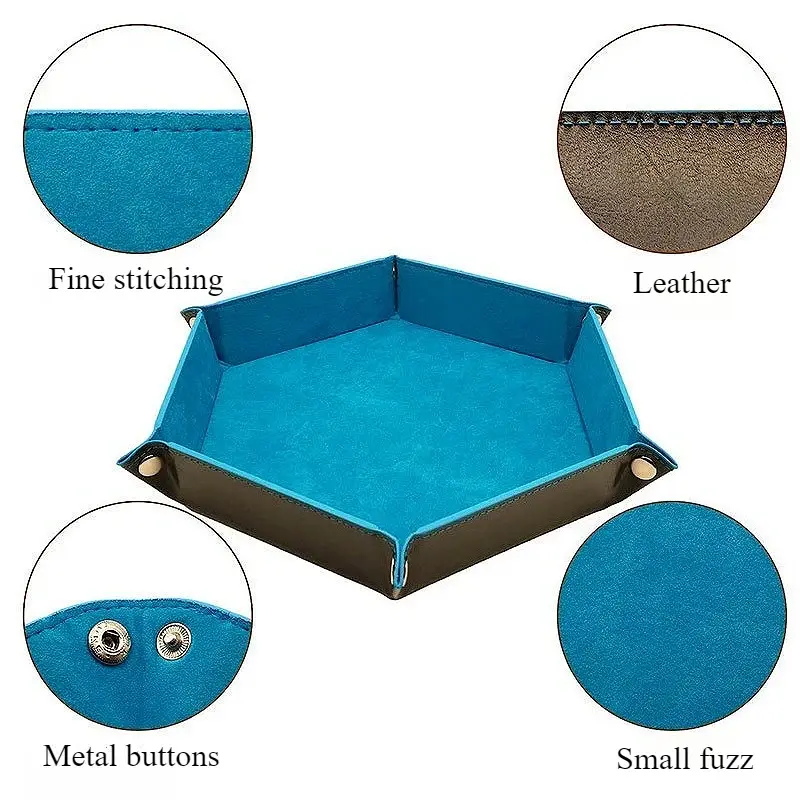 Dice Tray Game Dice Plate Foldable Dice Tray Household Storage Box Dice Box Board Game Dice Disc Accessories Key Storage Tray