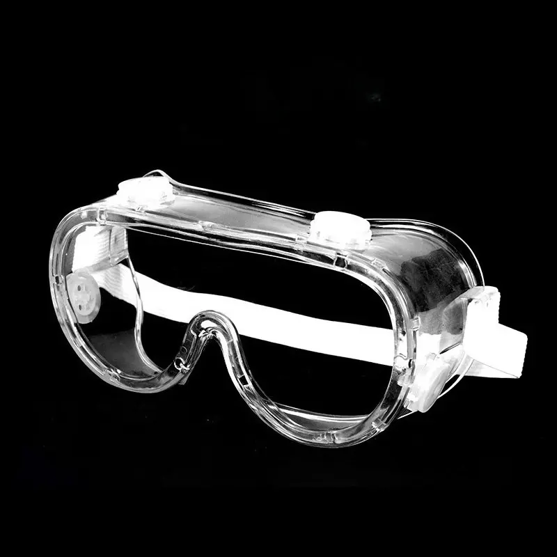 Safety Goggles Wide-Vision Adjustable Protection Clear Lens Anti Fog Goggles Soft Lightweight Eyewear Safety Chemical Goggles