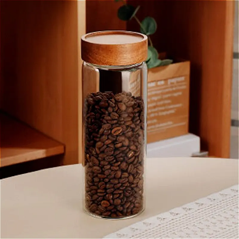 320ml/800ml/1200ml Coffee Beans Storage Container Sealed Bottle Candy Jar Home Kitchen Food Storage Bottle Kitchen Accessories