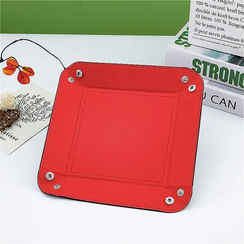 Dice Tray Game Dice Plate Foldable Dice Tray Household Storage Box Dice Box Board Game Dice Disc Accessories Key Storage Tray