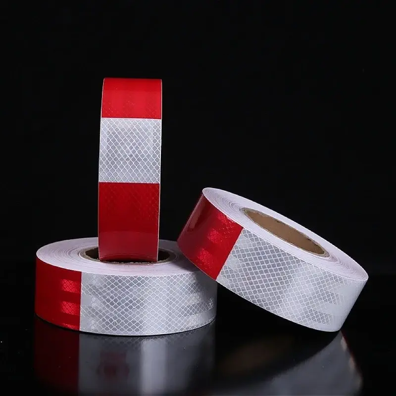Car Reflective Tape Auto Safety Warning Sticker Reflector Protective Tape Strip Film for Trucks Motorcycle Reflective Material