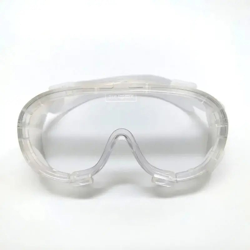Safety Goggles Wide-Vision Adjustable Protection Clear Lens Anti Fog Goggles Soft Lightweight Eyewear Safety Chemical Goggles