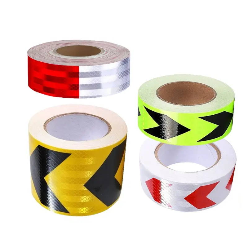 Car Reflective Tape Auto Safety Warning Sticker Reflector Protective Tape Strip Film for Trucks Motorcycle Reflective Material