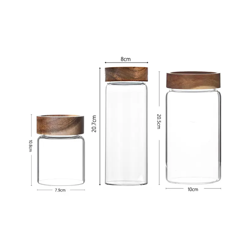 320ml/800ml/1200ml Coffee Beans Storage Container Sealed Bottle Candy Jar Home Kitchen Food Storage Bottle Kitchen Accessories