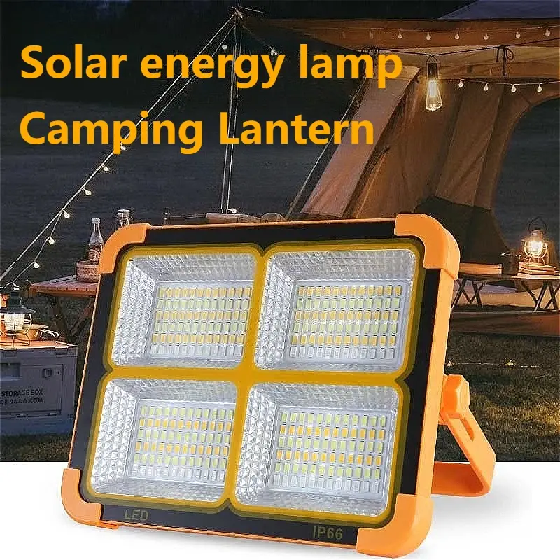 Camping Lamp Portable Solar Light with Handle Outdoor Camping Lights Waterproof Rechargeable LED Lamp Night Lighting Equipment
