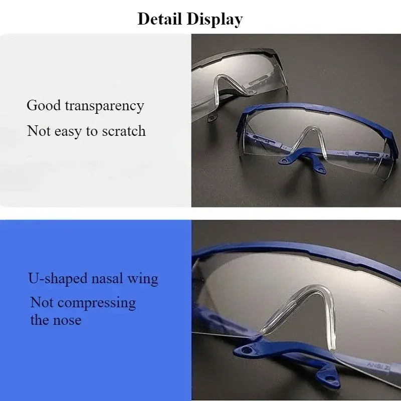 Anti-Splash Work Safety Glasses Eye Protecting Lab Goggles Protective Industrial Wind Dust Proof Goggles Cycling Safety Glasses