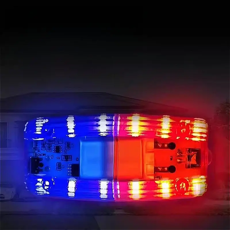 Red Blue LED Shoulder Warning Light Police Shoulder Clip Light Signal Strobe Lamp Sanitation Worker Safety Patrol Alarm Flash