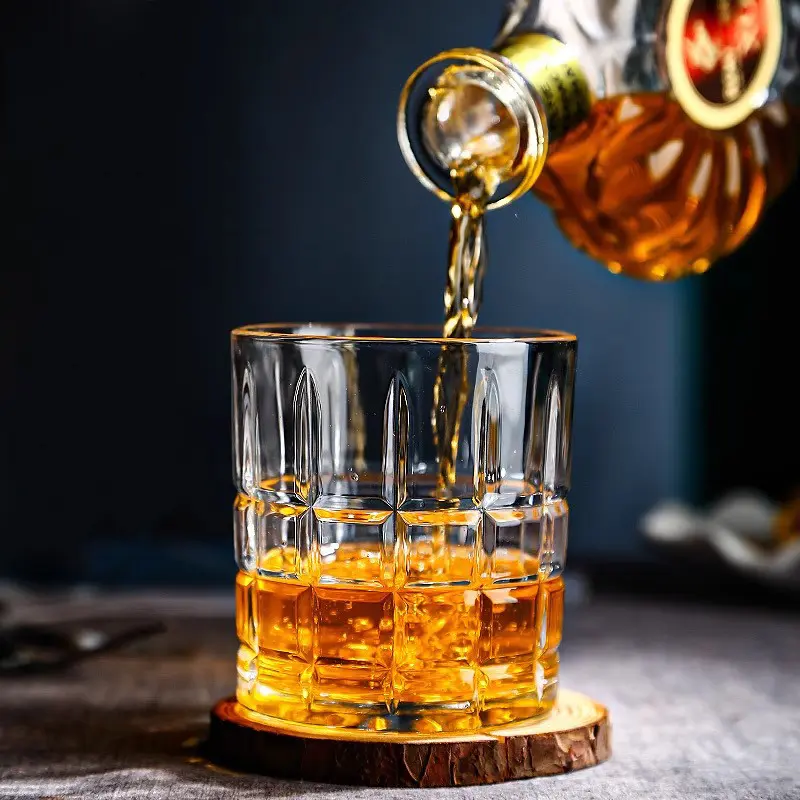 285ml/320ml/340ml/360ml Elegant Whiskey Glass Transparent Wine Glasses Foreign Wine Glass Exquisite Drinkware Outdoor Tableware