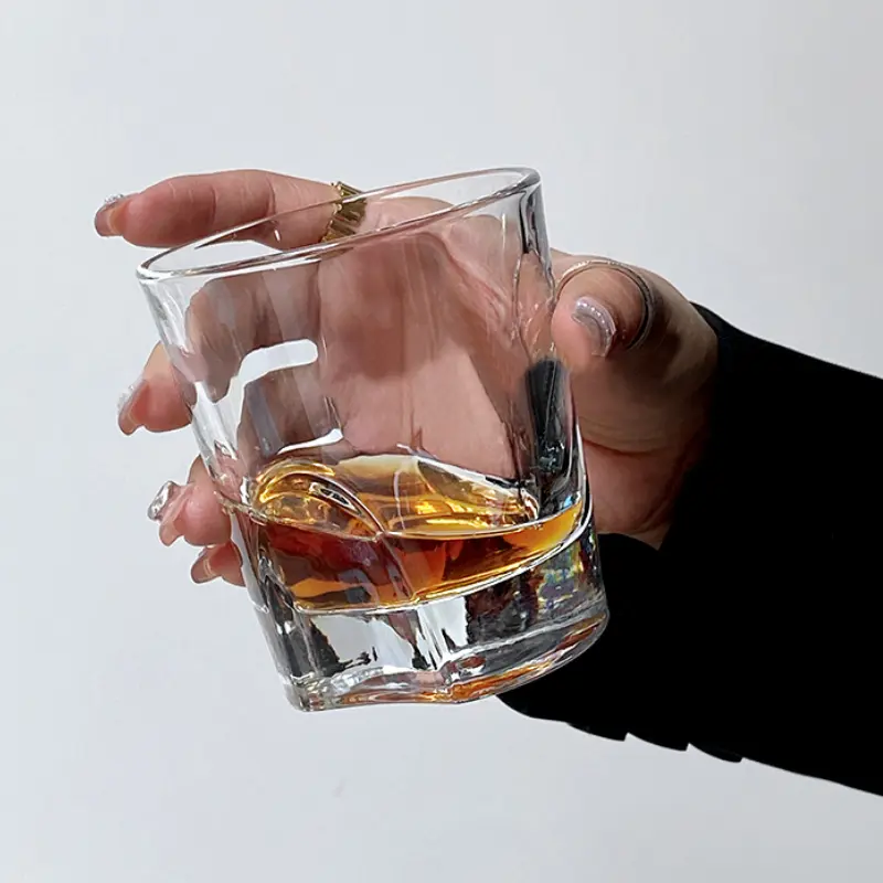 140ml/255ml Thick Bottomed Whiskey Glass Coffee Mug Party Bar Transparent Cocktail Brandy Glasses Household Beer Cup Drinkware