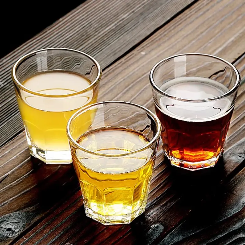 Classic Thick Wine Glass Whiskey Cocktail Glasses Juice Tea Beverage Mugs Transparent Drinkware Beer Glass Modern Wine Utensils