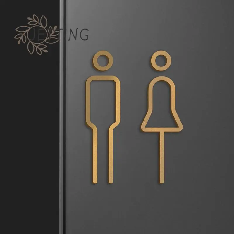 Door Toilet Signs Stickers Stereoscopic Relief Antique Acrylic Wall Signs WC Plates Hotel Home Number Address Plaque Custom