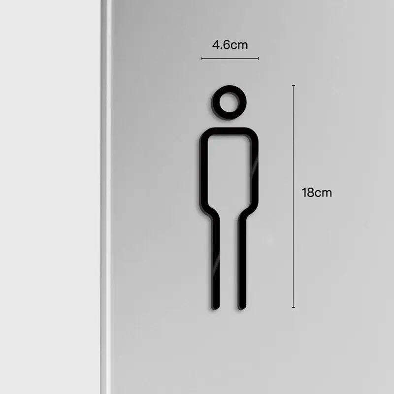 Door Toilet Signs Stickers Stereoscopic Relief Antique Acrylic Wall Signs WC Plates Hotel Home Number Address Plaque Custom