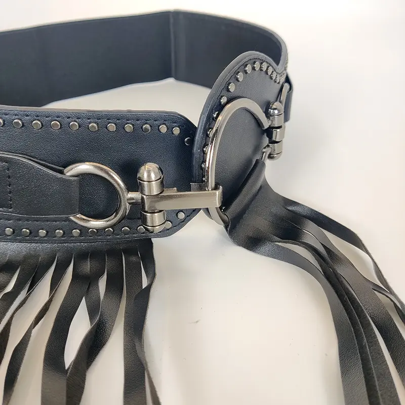 Women Punk Long Tassel Waist Chain Leather Body Belt Girl Party Night Club Body Jewelry Waist Belly Belt Dancing Strap Belt
