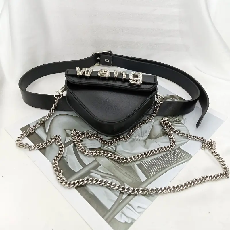Rhinestone Wang Luxury Brands Diagonal package Belt Bag Female Punk Small Waistpack Goth Purse Belts For Women Party Decoration