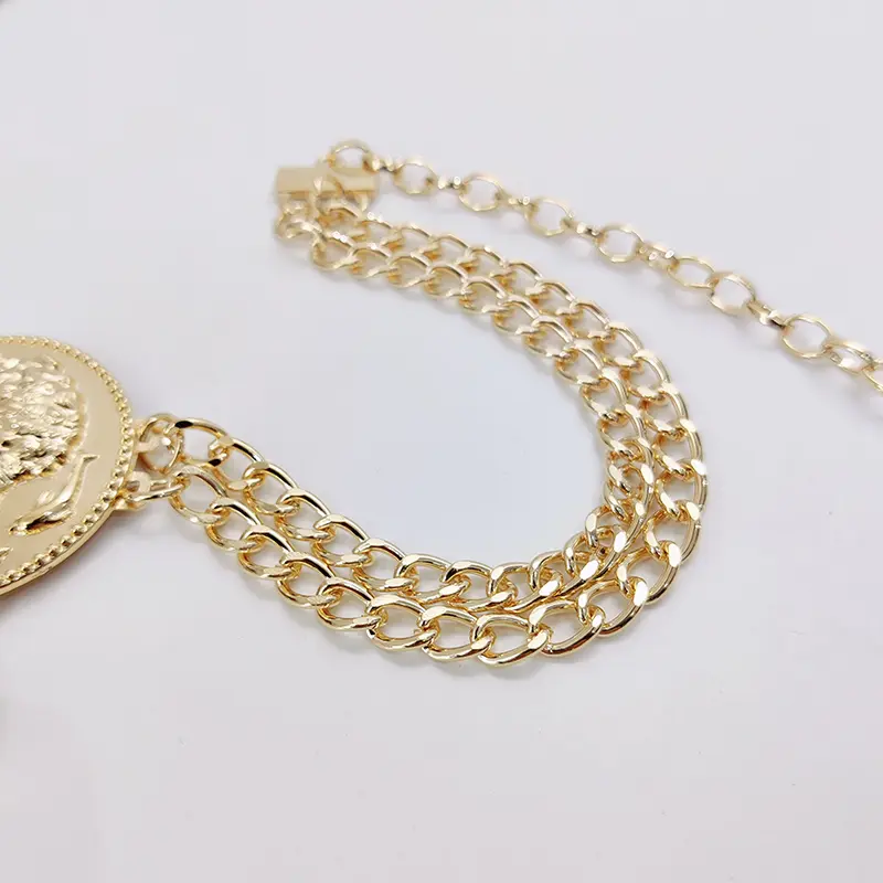 Fashion Gold Chain Belt Female Adjustable Dress Waistband Tassel Designer Belts For Women Luxury Brand Punk Goth  Accessory