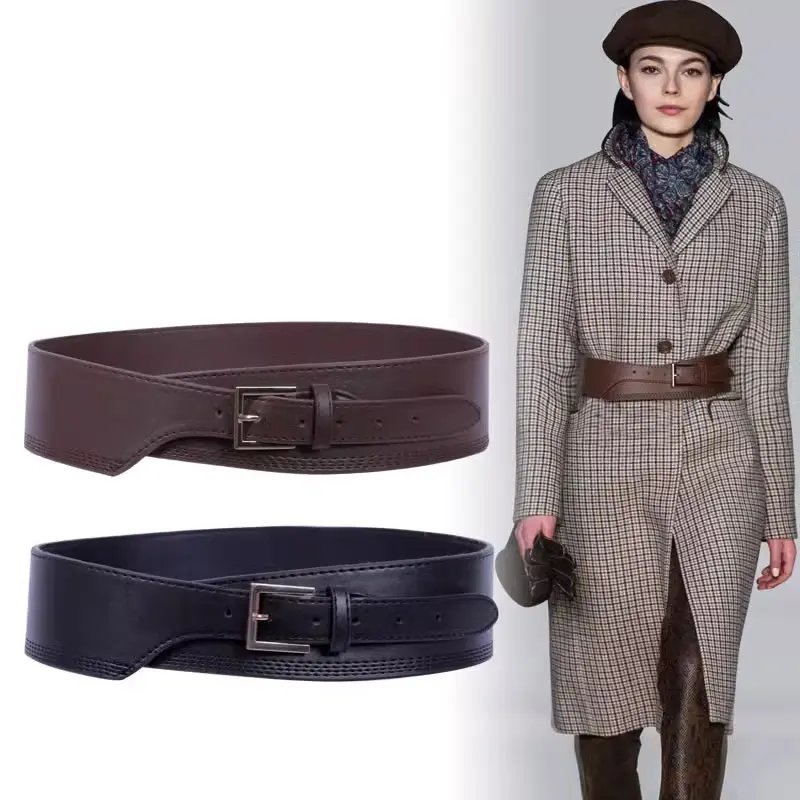 Fashion Corset Belt for women high-end luxury brands Elegant Women's belt female Desiner Cummerbund for Sweater coat down jacket