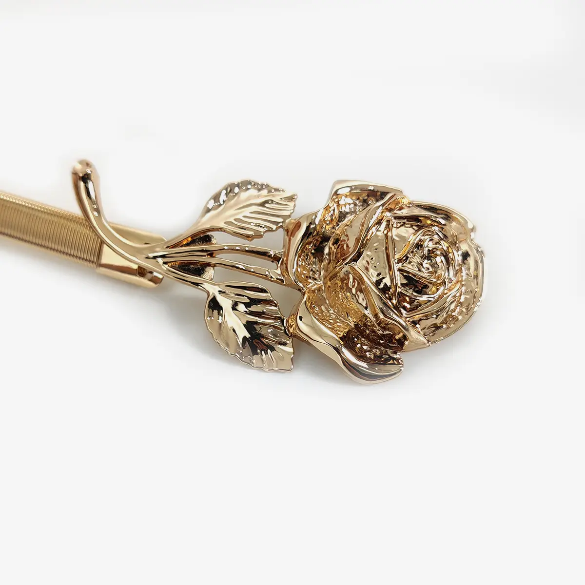 Fashion Elastic Gold Chain Belt Female Waist Flower Silver Metal Punk Belts For Women High Quality Stretch Thin Waistband