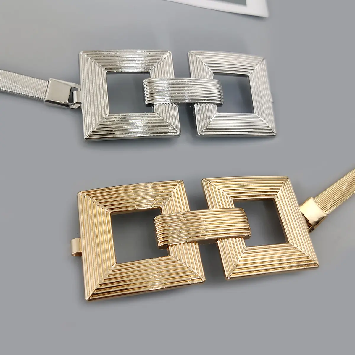 Fashion Gold Chain Belt Female Waist Elastic Thin Waistband Designer Belts For Women High Quality Luxury Silver Metal Corset