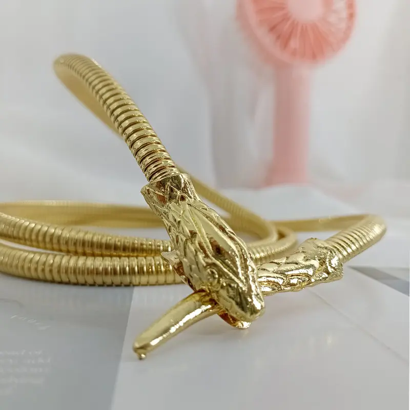 Fashion Golden Chain Belt Magnet Snake Waistband Female Designer Belts For Women Luxury Designer Punk Neck hand Gothic Accessory