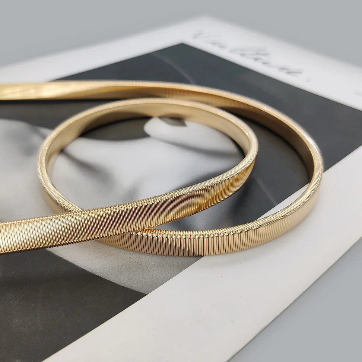 Fashion Gold Chain Belt Female Waist Elastic Dress Waistband Ladies Silver Metal Belts For Women Luxury Y2k Accessory