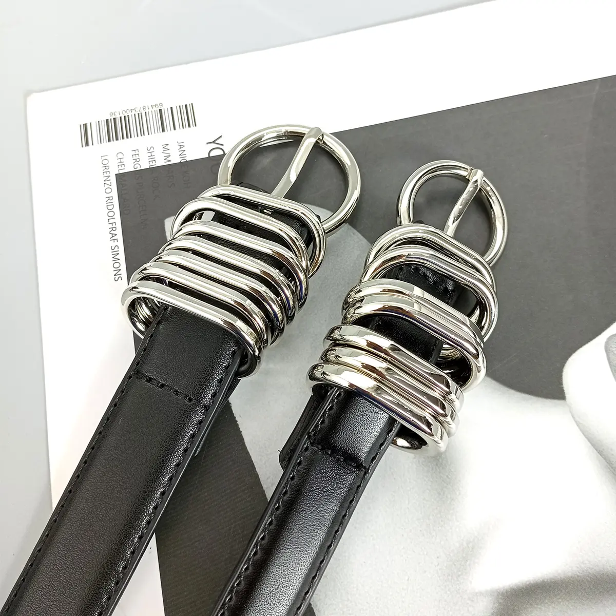 Unisex Men's leather Belt male High-end luxury brands Gothic Punk Y2K belt For Woman Fashion Elegant Jeans Waistband Female