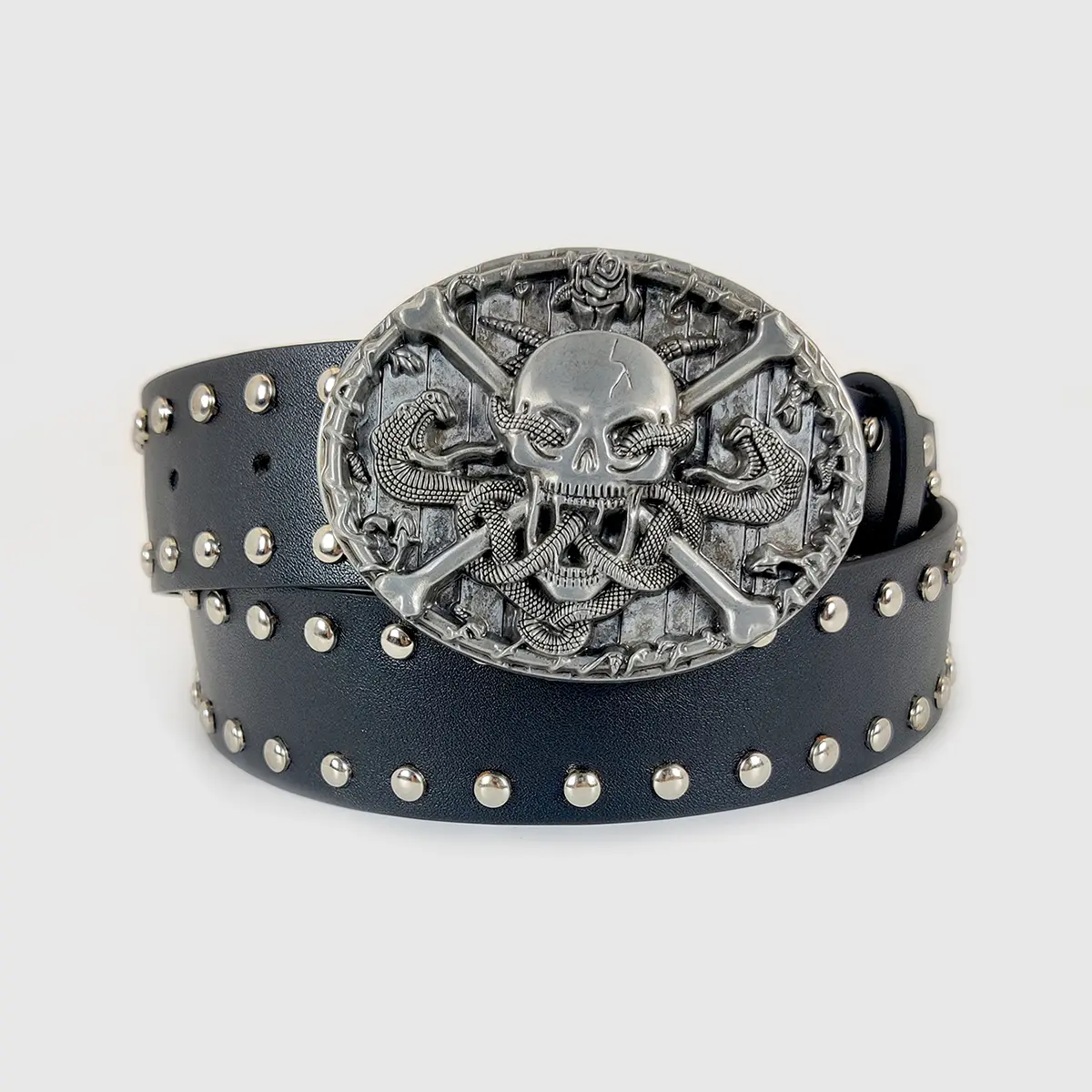 Designer Punk Belts For Women High Quality Luxury Brand Skull buckle Unisex Waist Black Street Man's Waistband Jeans Belt Y2K