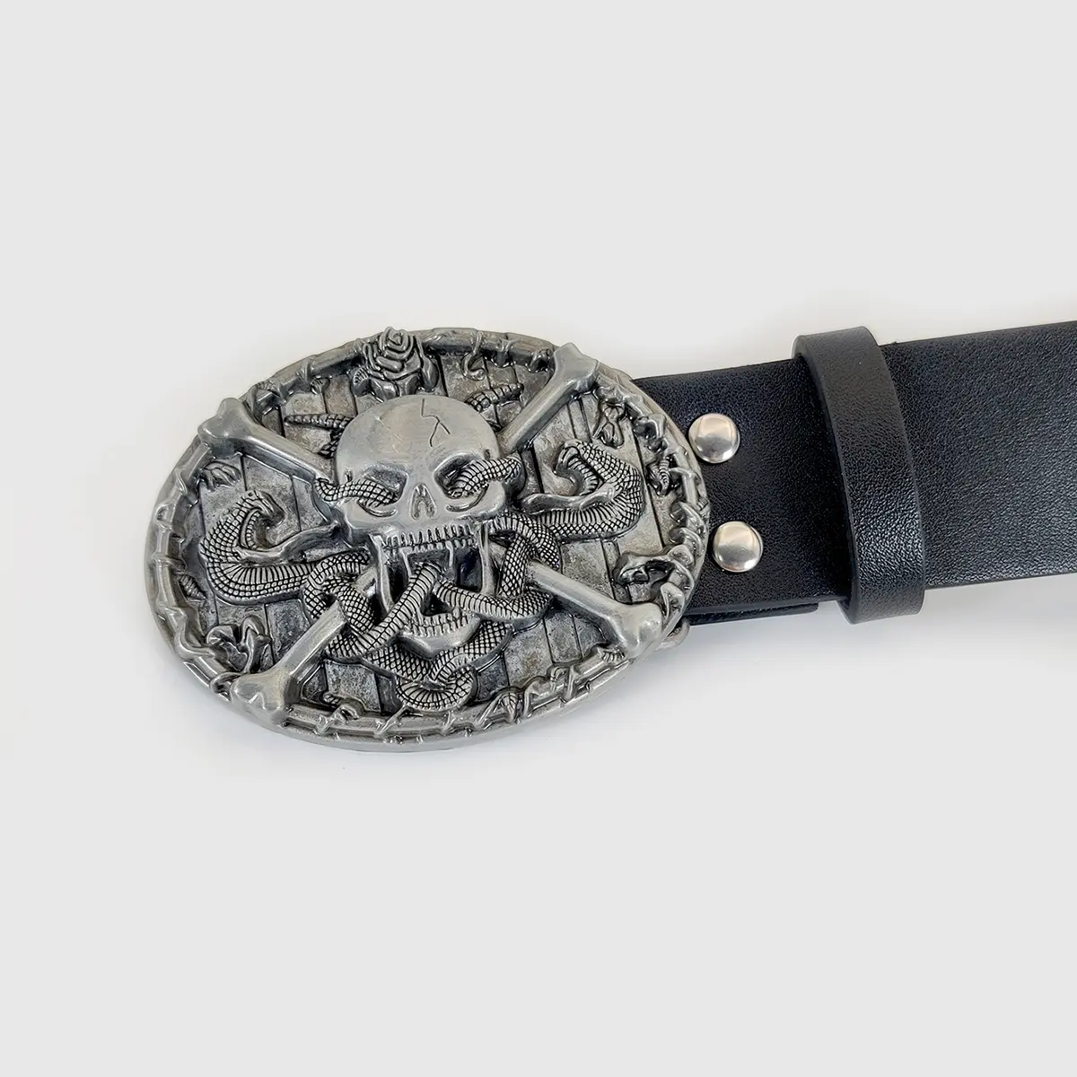 Designer Punk Belts For Women High Quality Luxury Brand Skull buckle Unisex Waist Black Street Man's Waistband Jeans Belt Y2K