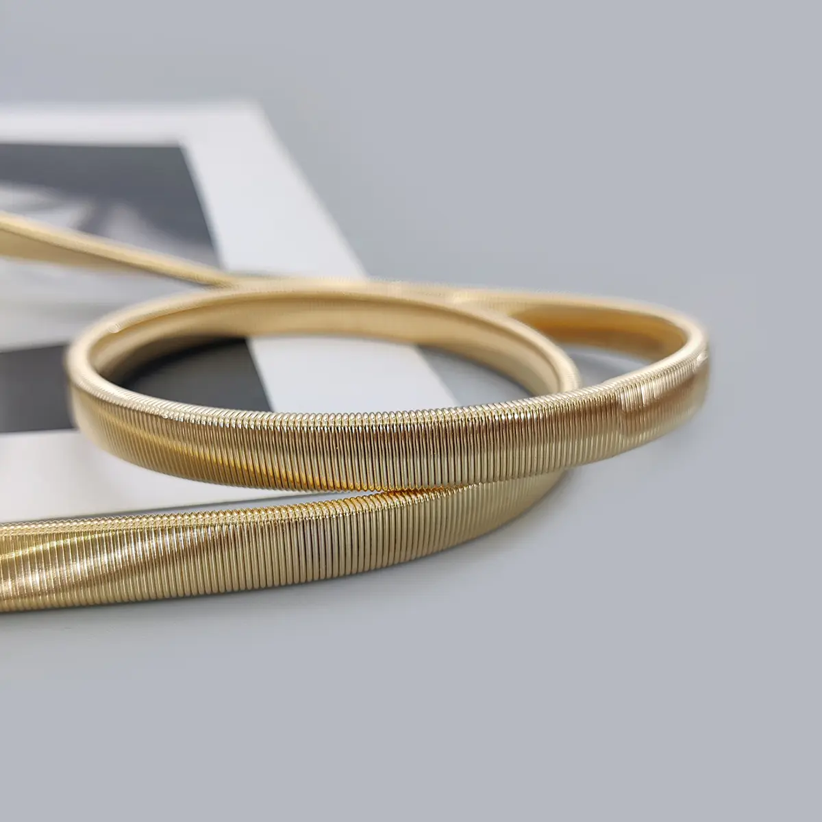 Elastic Gold Chain Belt Female Waist Punk Y2K Silver Metal Rhinestone Belts For Women High Quality Luxury Golden Waistband