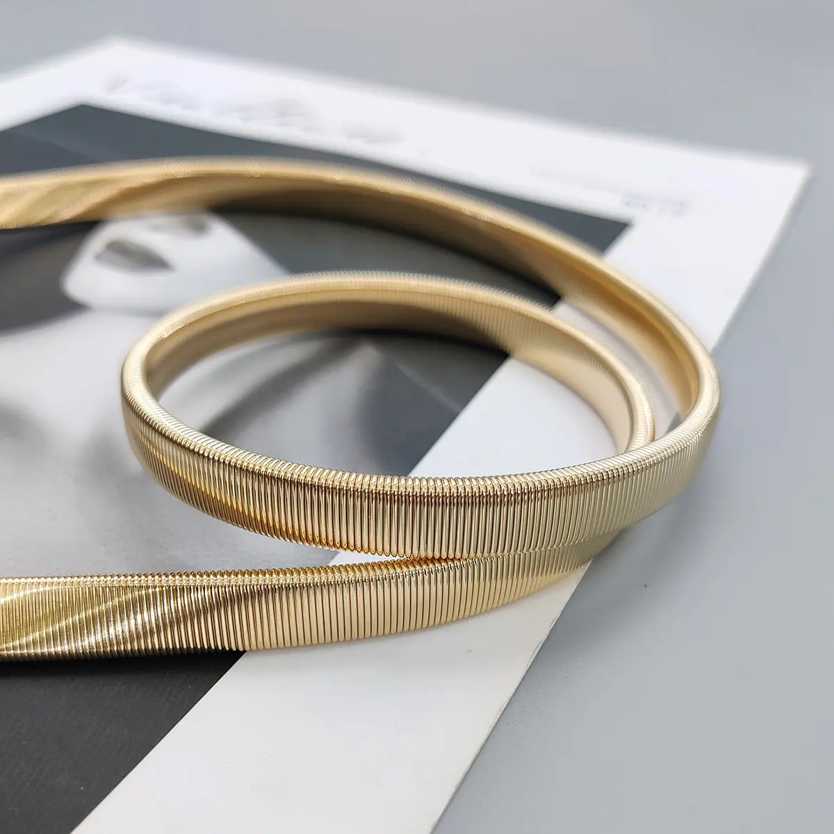 Elastic Gold Chain Belt Female Waist Punk Y2K Silver Metal Rhinestone Belts For Women High Quality Luxury Golden Waistband