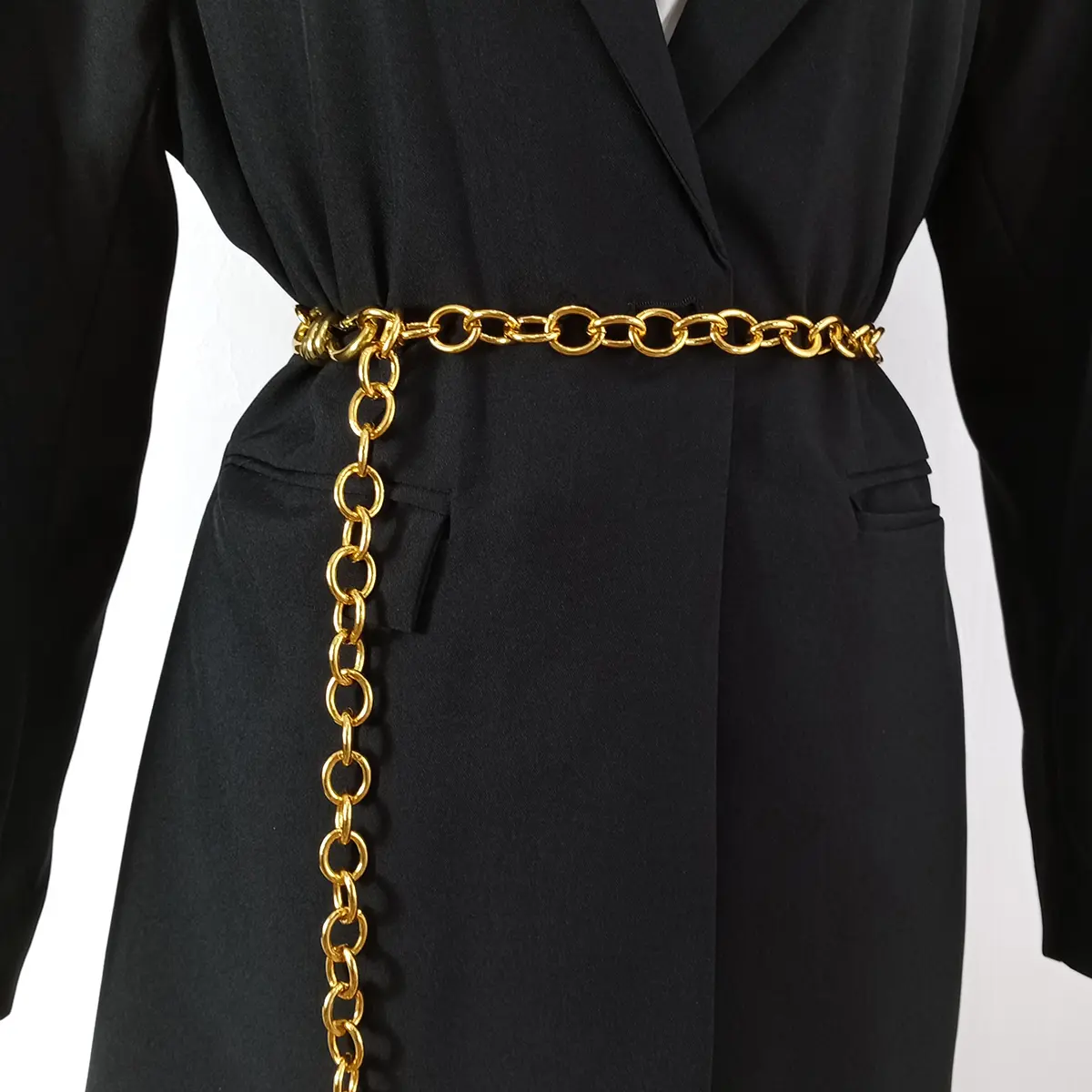Fashion  Gold Chain Belts For Women High Quaity Luxury Female Waist Punk Metal Corset Belt Girls Dress Adjustable Riem