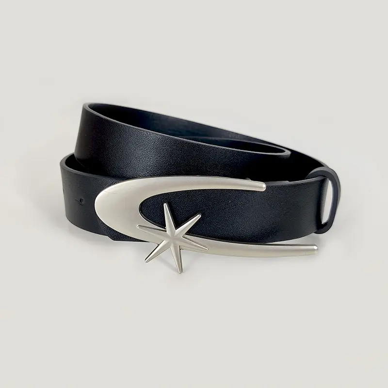 Unisex Jeans Belt Goth Y2k Designer Belts For Women High Quality Luxury Brand Black Punk Accessory 3.2cm Waistband Men