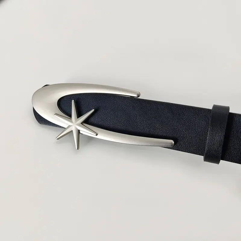 Unisex Jeans Belt Goth Y2k Designer Belts For Women High Quality Luxury Brand Black Punk Accessory 3.2cm Waistband Men