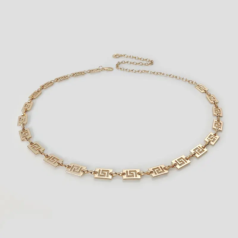 "Retro Style Women's Metal Waist Chain Accessories Decorative Golden Chain belt Goth Silver Waistband Adjustable Belts "