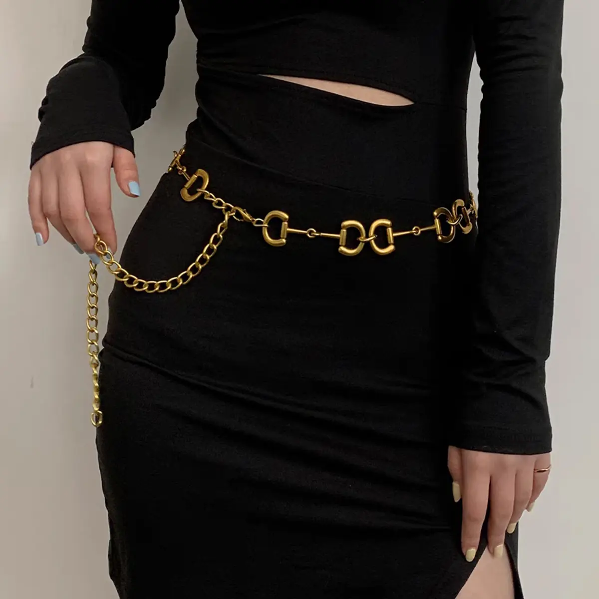 Fashion Gold Chain Belt Female Waist Adjustable Desinger Belts For Women High Quality Luxury Brand Punk Metal Dress Waistband