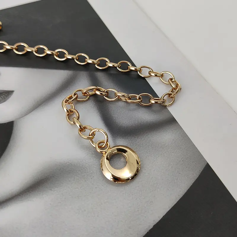 "Retro Style Women's Metal Waist Chain Accessories Decorative Golden Chain belt Goth Silver Waistband Adjustable Belts "