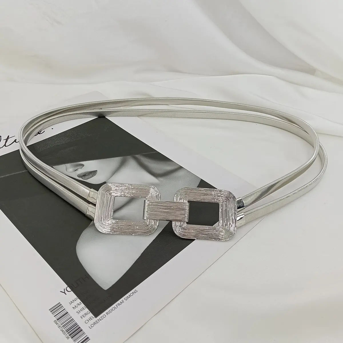 Designer Elastic Silver Chain Belts For Women High Quality Stretch Cummerbunds Gold Waist Corset Belt Female Waistband