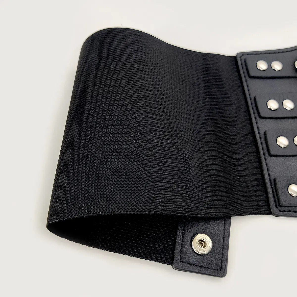 Wide Y2K Black Elastic Designer Belts For Women High Quality Female Waist Goth Rivet Stretch Corset Belt Dress Cummerbunds Big