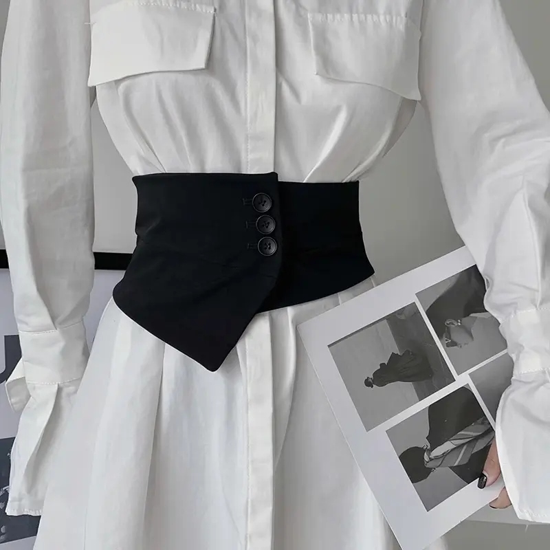 Wide Waist Corset Belts For Women Suit fabric Belt Female High-end Luxury Brands Shirt Dress T-Shirt Belt Elegant Cummerbunds