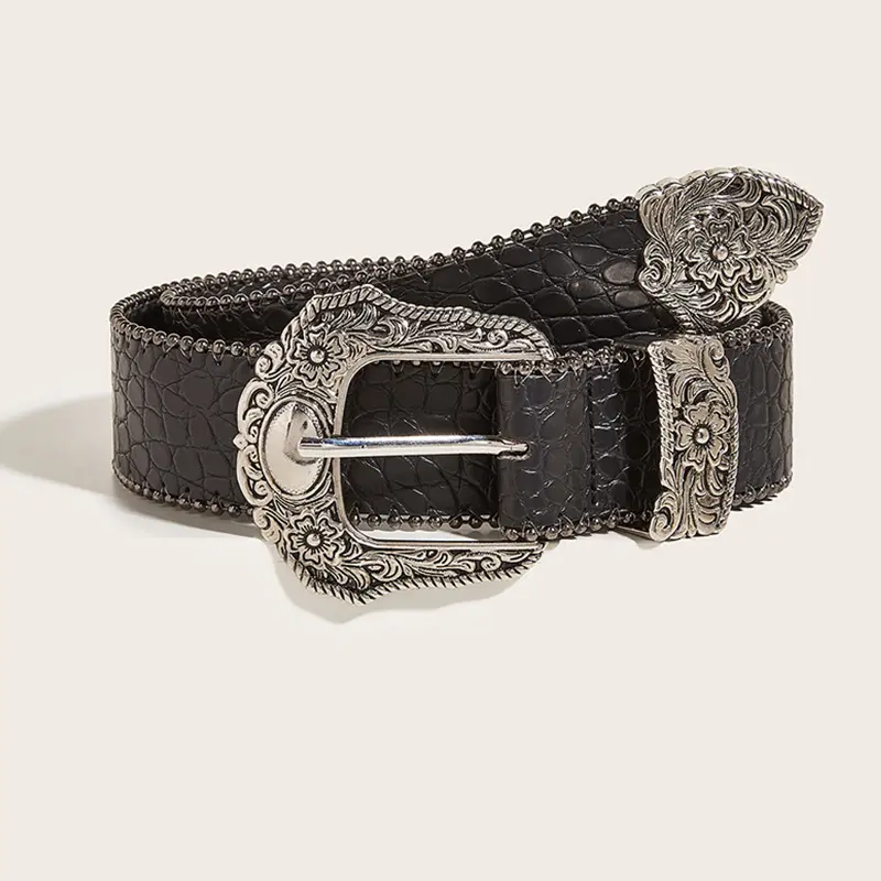 Unisex Jeans Belt Goth Y2k Designer Belts For Women High Quality Luxury Black Punk Accessory 3.8cm Waistband Men Belt Boho