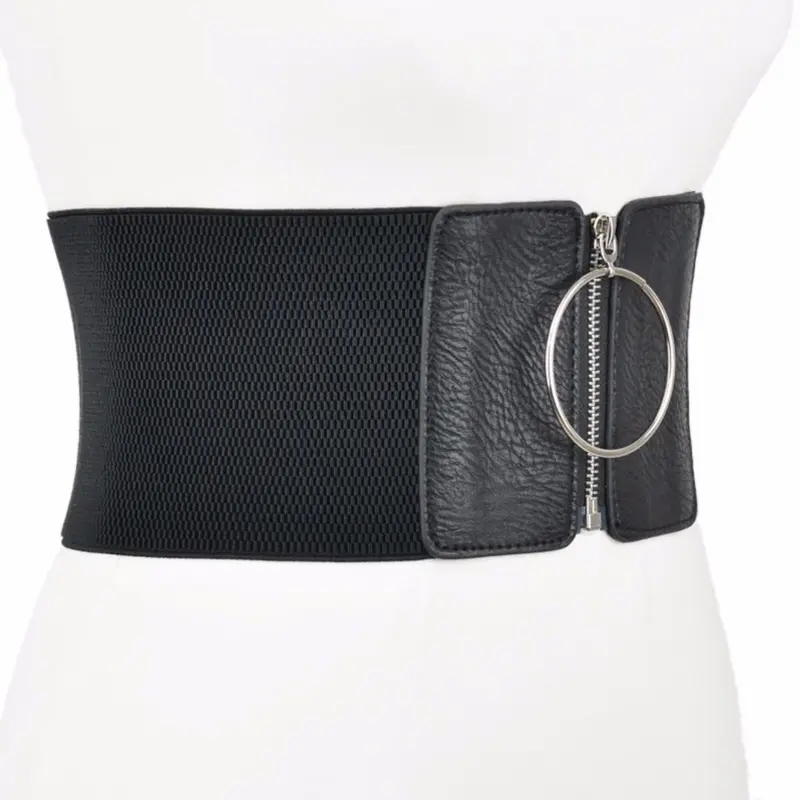 Plus Size Corset Belt Wide Stretch Cummerbunds Big Elastic Designer Belts For Women High Quality Waist Punk Dress Waistband