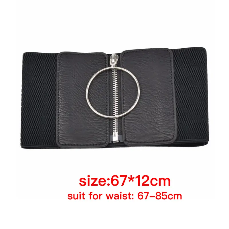 Plus Size Corset Belt Wide Stretch Cummerbunds Big Elastic Designer Belts For Women High Quality Waist Punk Dress Waistband